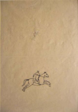 Paladino Mimmo " senza titolo " china su carta cm 19,8 x 25,6 anno 1986...