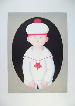 Bueno Antonio " marinaretto " litografia cm 50 x 70 firmata in basso a...