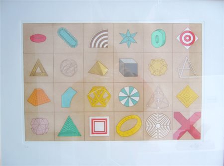 Del Pezzo Lucio " casellario " acquaforte acquatinta cm 79,5 x 59,5 Firmata...