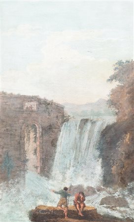 Ferdinando Partini (attivo nell'ultimo quarto del secolo XVIII) - La cascata di Tivoli
