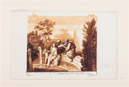 Carlo Felice Biscarra (Torino 1823-Torino 1894)  - Susanna e i Vecchioni