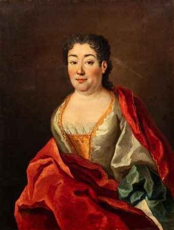 Seguace di  Hyacinthe Rigaud - Ritratto di Mademoiselle de Fontanelle