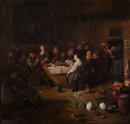 Egbert I van Heemskerk (Haarlem 1634-Londra 1704)  - Scena di taverna