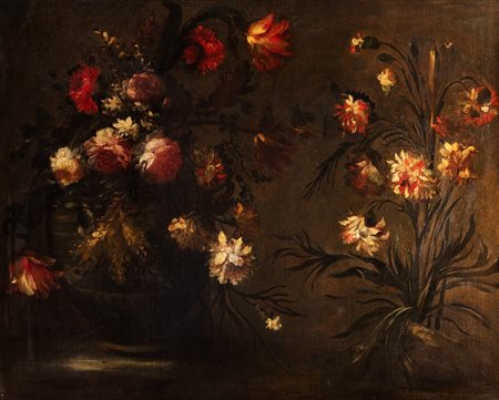 Margherita Caffi (Cremona 1647-Milano 1710)  - Natura morta con fiori
