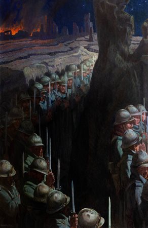 Giovanni Costantini (Roma 1872-1947)  - "La difesa"