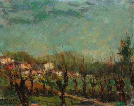 Scuola italiana del XX secolo - Viale alberato