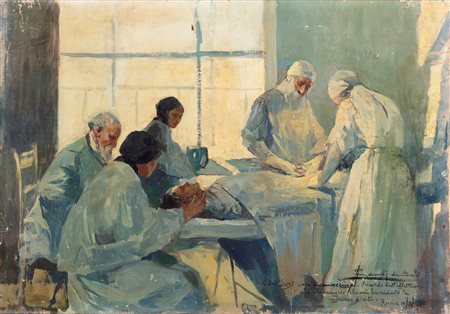 Angelo Landi da Salò (Salò 1879-1944)  - L'intervento chirurgico, 1930