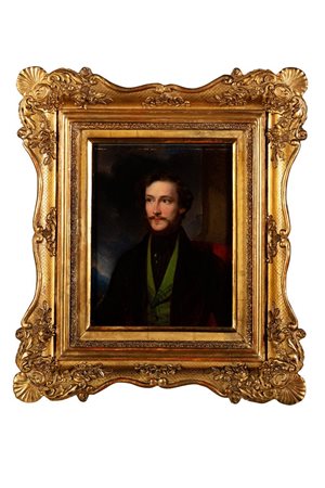 Eduard Ender (Roma 1822-Londra 1883)  - Coppia di ritratti di giovane uomo, 1841