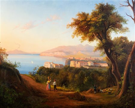 Alessandro La Volpe (Lucera 1820-Roma 1887)  - Veduta di Sorrento