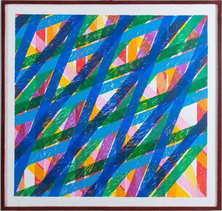 PIERO DORAZIO (Roma 1927 – Perugia 2005) “Senza titolo”, 1984. Litografia a...