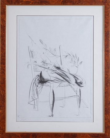 GIACOMO MANZU’ (Bergamo 1908 – Ardea 1991) “Natura morta”. Litografia su...