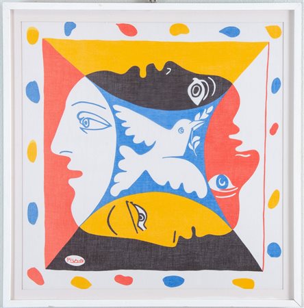 PABLO PICASSO (Malaga 1881 – Mougins 1973) “Foulard pour le festival mondial...