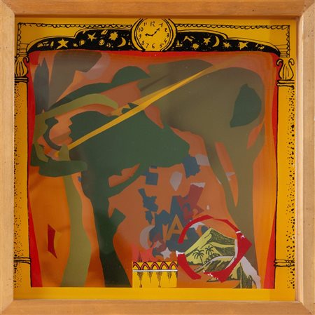 GIOSETTA FIORONI (Roma 1932) “Teatro di magia”, 1978. Cm 22x22x9. Serigrafia...