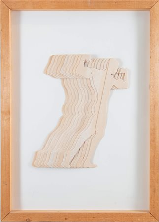 MARIO CEROLI (Castel Frendano 1938) “Figura maschile”. Scultura multiplo in...