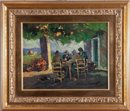 CARLO DOMENICI (Livorno 1897 – Portoferraio 1981) “Senza titolo”. Olio su...