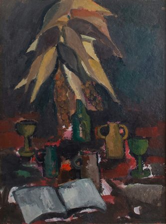 SAVERIO TERRUSO (Monreale 1939 - Milano 2003) “Composizione”, 1972. Olio su...