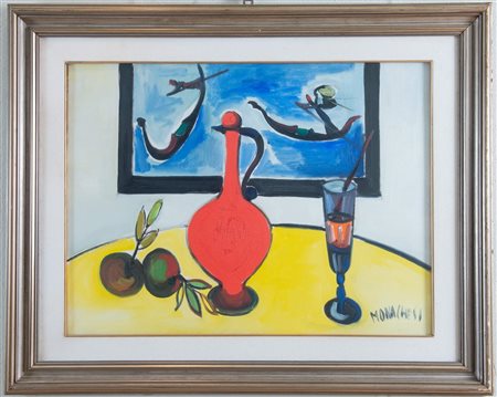 SANTE MONACHESI (Macerata 1910 - Roma 1991) "Senza titolo". Olio su tela. Cm...