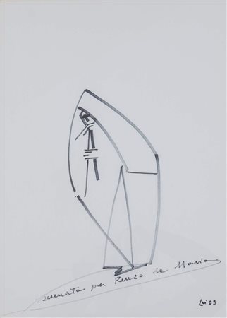 MARIA LAI (Ulassai 1919 – Cardedu 2013) “Serenata”, 2003. Pennarello nero su...