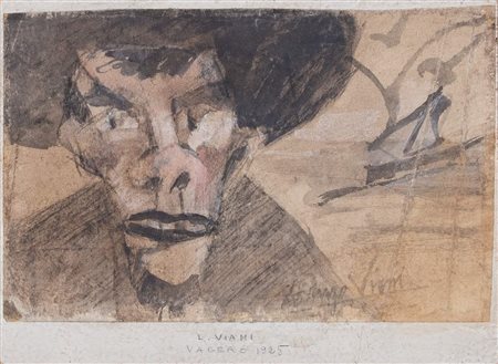 LORENZO VIANI (Viareggio 1882 - Lido di Ostia 1936) “Vagero”, 1925. Tecnica...