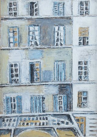 ORFEO TAMBURI (Jesi 1910 - Parigi 1994) “Finestre di Parigi”, 1987. Olio su...