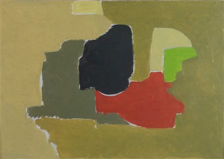 GIOVANNI CIANGOTTINI (1912 – 1988) “Fantasia di paese”, 1961. Olio su tela....