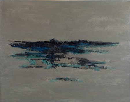 BRUNO PULGA (Bologna 1922 – 1992) “Paesaggio n. 2”, 1961. Olio su tela. Cm...