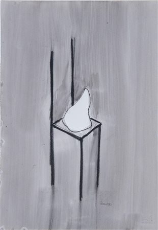 PAOLO ICARO (Torino 1936) “Senza titolo”, 1990. Tecnica mista su carta. Cm...