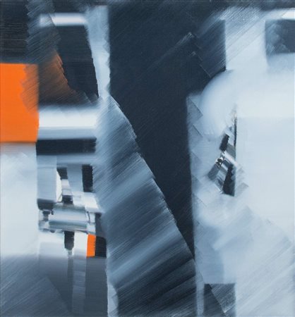 SERGIO ROMITI (Bologna 1928 – 2000) “Composizione con rosso a sinistra”,...