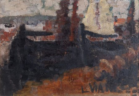 LORENZO VIANI (Viareggio 1882 - Lido di Ostia 1936) "Viareggio (Darsena)",...