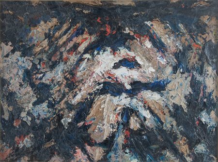 BRUNO PULGA (Bologna 1922 - 1992) "Senza titolo", anni '60. Olio su tela. Cm...