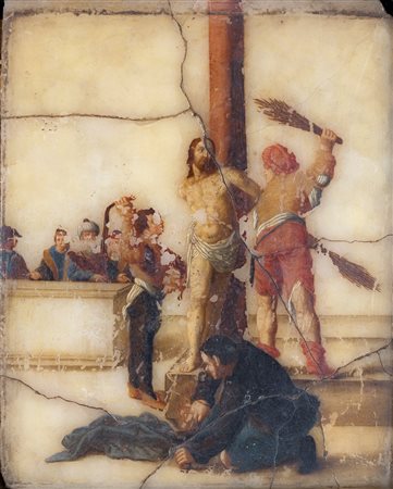Scuola Italiana del XVII secolo - Flagellazione di Cristo - Difetti. - olio...