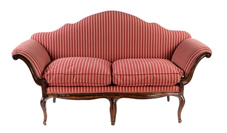 Divano a ventaglio in noce, Piemonte, metà del XVIII secolo - interamente...