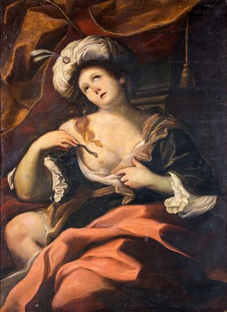 Francesco Cairo (attribuito) - Cleopatra - olio su tela - cm 130x95