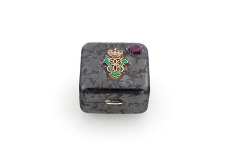 Portapillole in metallo, argento e smalto, Firenze - Parigi, argentiere Ugo...