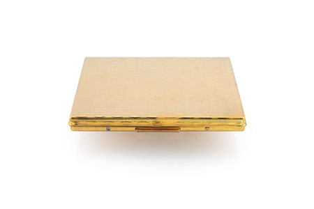 Portasigarette laminato in oro giallo, Kigu, Londra, Anni Sessanta/Settanta -...