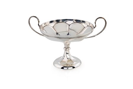 Alzatina biansata in argento 925/1000, Mappin & Webb, Birmingham 1912 - con...