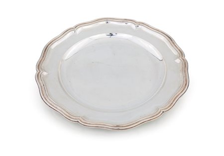 Piatto circolare in argento, Roma Stato Pontificio, argentiere Pietro Paolo...