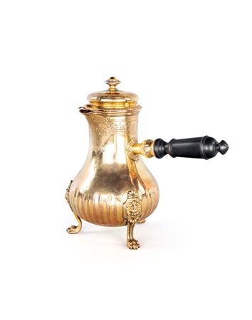 Cioccolatiera in argento vermeil 950, Parigi, argentiere Boin Taburet, ultimo...