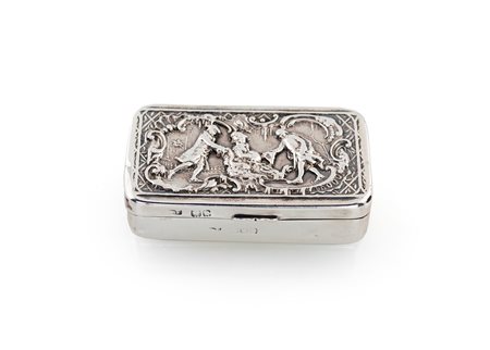 Tabacchiera in argento 925/1000, Londra, argentiere Maurice Freeman -...