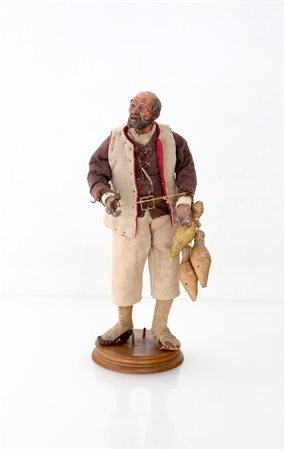 Nicola Somma (attribuito) - Rustico barbuto - Portante caciocavalli, camicia...