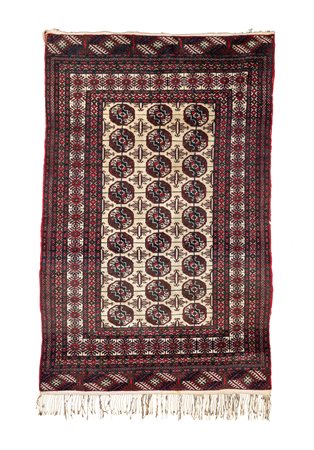 Tappeto Pakistan Bukara - fondo avorio. - cm 182x118