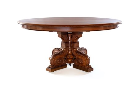 Tavolo in mogano, Francia XIX secolo - con piano ovale allungabile, corredato...