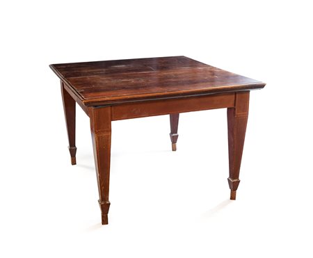 Tavolo in mogano allungabile, Inghilterra XIX secolo - piano rettangolare con...