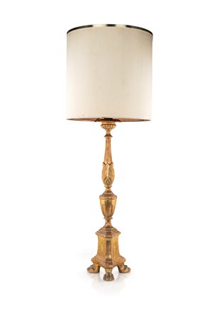 Torciera in legno dorato - - altezza cm 70