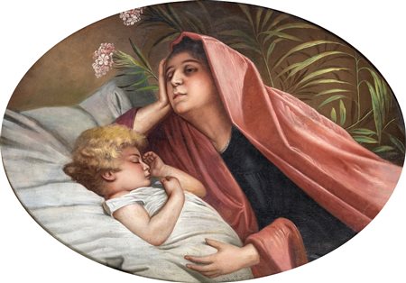 Pietro Gaudenzi - Maternità - Firmato e datato in basso: Pietro Gaudenzi 1928...