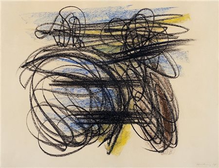 Hans Hartung "P1958-44" 1958
pastelli su carta
cm 50x65
Firmato e datato 58 in b
