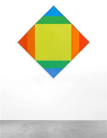 Max Bill "Strahlung zu rot und blau" 1972-74
olio su tela
cm 114x114 (diagonale)