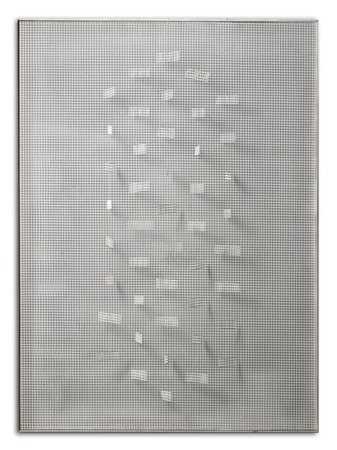 Ivan Contreras-Brunet "44 elements blanc-gris, blanc s/blanc" 1973
griglia di me