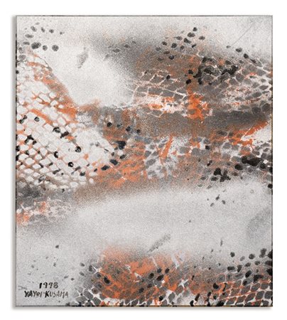 Yayoi Kusama "Sound of Water Splash" 1978
smalto su cartone
cm 27,3x24,2
Firmato