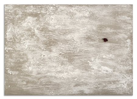 Pier Paolo Calzolari "Senza titolo" 1969
sale e petalo di rosa su cartone
cm 70x